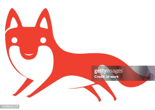 fox running symbol - fox chasing stock illustrations