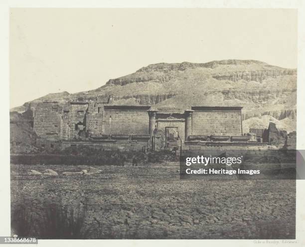 Médinet-Habou,Vue Générale des Rines, Thèbes, 1849/51, printed 1852. A work made of salted paper print, plate 45 from the album 'egypte, nubie,...