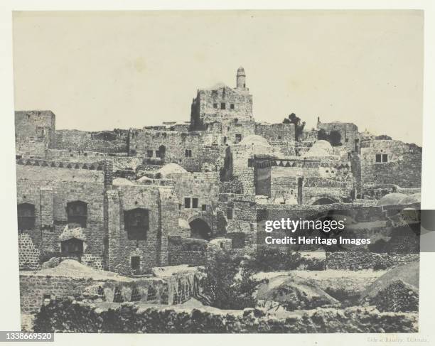 Jérusalem, Quartier Occidental; Palestine, 1849/51, printed 1852. A work made of salted paper print, plate 114 from the album 'egypte, nubie,...