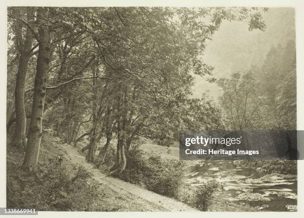 The Path Over The First Brae, Dove Dale, 1880s. A work made of photogravure, plate xli from the album 'the compleat angler or the contemplative man's...