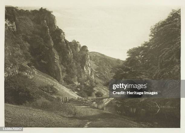 In Dove Dale, 1880s. A work made of photogravure, plate xlii from the album 'the compleat angler or the contemplative man's recreation, volume ii' ;...