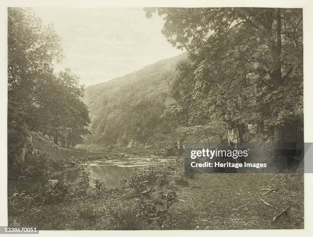 In Dove Dale, 1880s. A work made of photogravure, plate xliii from the album 'the compleat angler or the contemplative man's recreation, volume ii' ;...