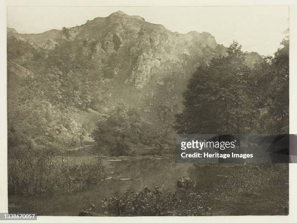 In Dove Dale, 1880s. A work made of photogravure, plate xliv from the album 'the compleat angler or the contemplative man's recreation, volume ii' ;...