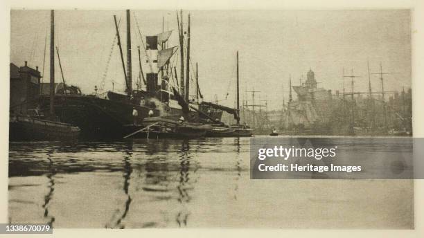 In Harbour, 1887. A work made of photoetching, pl. Xxix from the album 'wild life on a tidal water: the adventures of a house-boat and her crew' ;...