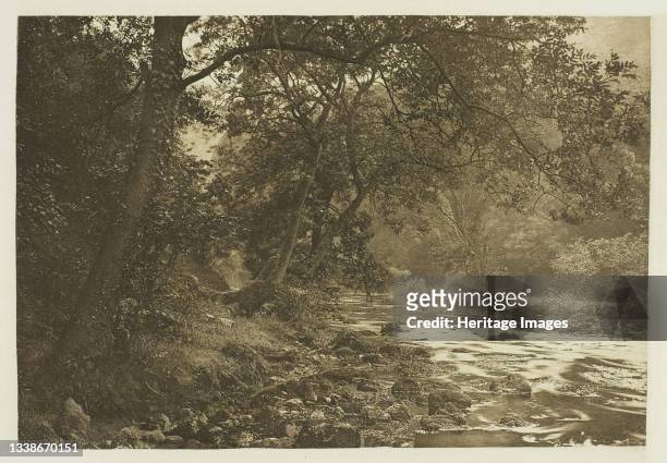 Near Reynard's Cave, Dove Dale, 1880s. A work made of photogravure, plate xlvi from the album 'the compleat angler or the contemplative man's...
