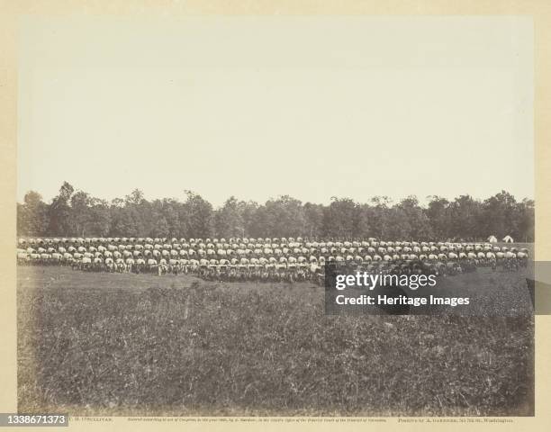 Wagon Park, Brandy Station, Virginia, May 1863. Albumen print, pl. 64 from the album 'Gardner's Photographic Sketch Book of the War, Volume II' ....