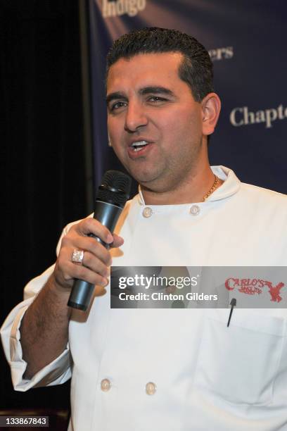 Buddy Valastro speaks at the book signing of "Baking With The Cake Boss: 100 Of Buddy's Best Recipes And Decorating Secrets" at Indigo Manulife...