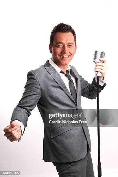 swing singer - mike glad stockfoto's en -beelden