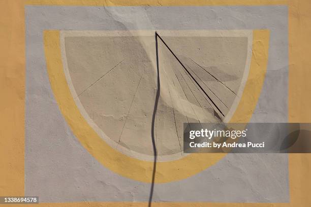 sundial, church of the holy cross, san miniato , tuscany, italy - ancient sundials stock pictures, royalty-free photos & images