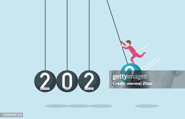 new year - new year cartoon stock illustrations