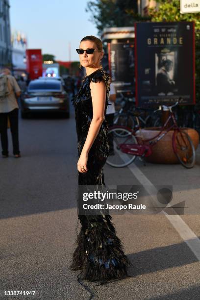 Marta Nieto is seen arriving at the 78th Venice International Film Festival on September 06, 2021 in Venice, Italy.