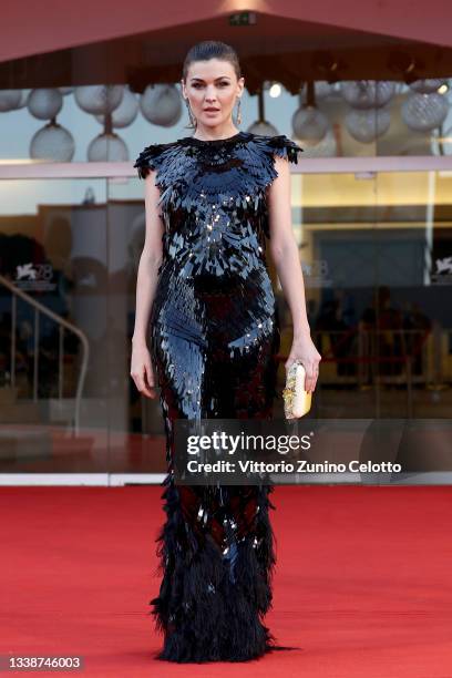 Marta Nieto attends the red carpet of the movie "La Caja" during the 78th Venice International Film Festival on September 06, 2021 in Venice, Italy.