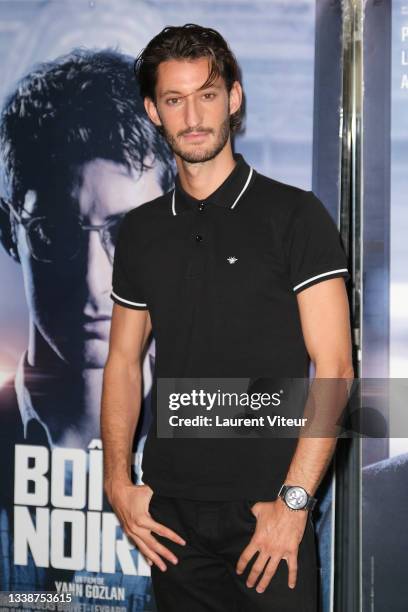 Actor Pierre Niney attends the "Boite Noire" premiere at UGC Cine Cite Des Halles on September 06, 2021 in Paris, France.