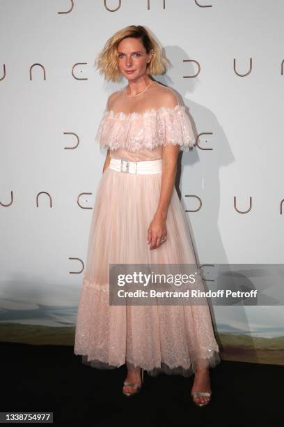 Actress Rebecca Ferguson attends the "Dune" photocall At Le Grand Rex on September 06, 2021 in Paris, France.