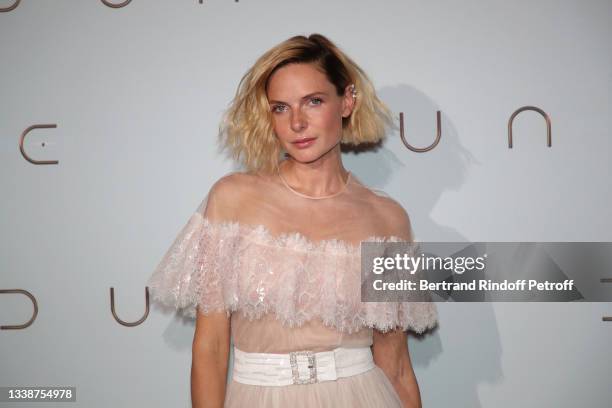 Actress Rebecca Ferguson attends the "Dune" photocall At Le Grand Rex on September 06, 2021 in Paris, France.