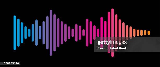 ilustrações de stock, clip art, desenhos animados e ícones de sound wave colorful - onda radiofónica