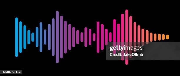 sound wave colorful - radio wave stock illustrations