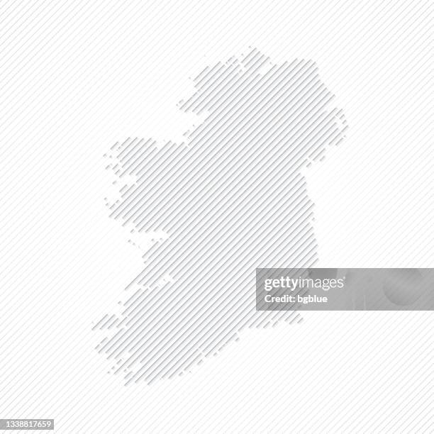 ireland map designed with lines on white background - dublin stock illustrations