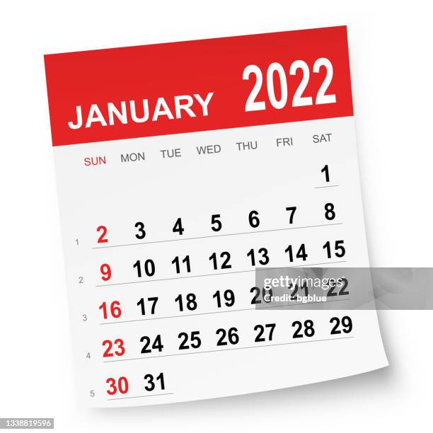 ilustraciones, imágenes clip art, dibujos animados e iconos de stock de calendario enero 2022 - january