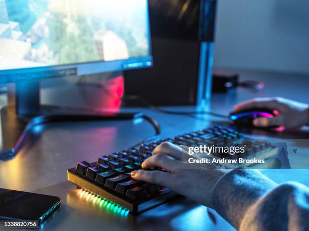 Someone Using A Keyboard Computer Mouse And Keyboard Photos and Premium High Res Pictures ...