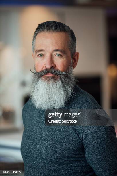 feeling confident - handlebar moustache stock pictures, royalty-free photos & images