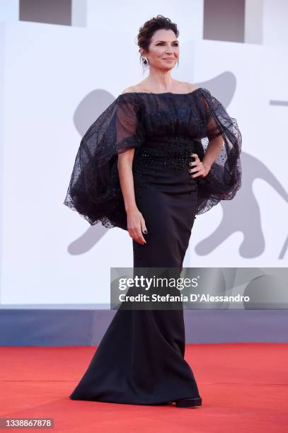 Maria Pia Calzone attends the red carpet of the "Kineo Prize" during the 78th Venice International Film Festival on September 05, 2021 in Venice,...