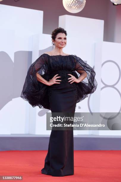 Maria Pia Calzone attends the red carpet of the "Kineo Prize" during the 78th Venice International Film Festival on September 05, 2021 in Venice,...
