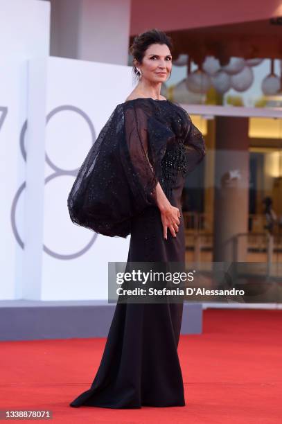 Maria Pia Calzone attends the red carpet of the "Kineo Prize" during the 78th Venice International Film Festival on September 05, 2021 in Venice,...