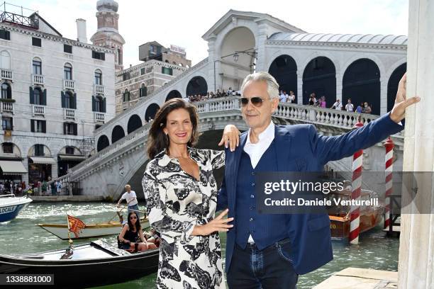 Veronica Berti and Andrea Bocelli attend the Filming Italy Best Movie Award delivery during the 78th Venice International Film Festival on September...