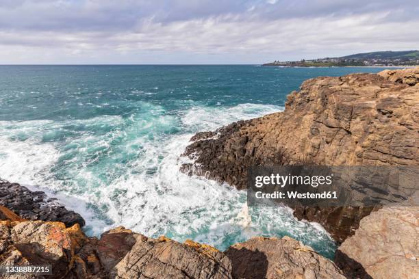 coastal cliffs of bass strait - bass strait stock pictures, royalty-free photos & images