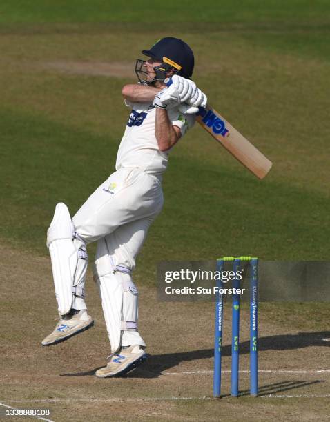 Glamorgan batsman Andrew Salter in batting action during day two of the LV= Insurance County Championship match between Durham and Glamorgan at...