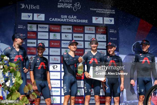 Owain Doull of United Kingdom, Richie Porte of Australia, Michal Kwiatkowski of Poland, Carlos Cano Rodriguez of Spain, Ethan Hayter of United...