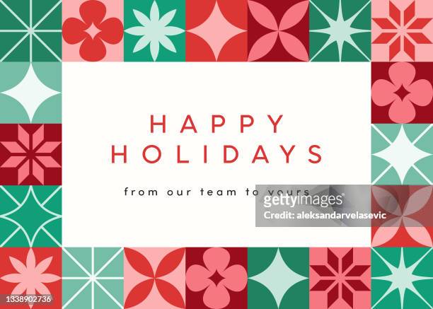 abstract graphic holiday card background - christmas stock illustrations