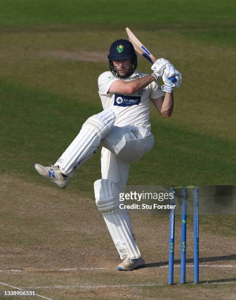 Glamorgan batsman Andrew Salter in batting action during day two of the LV= Insurance County Championship match between Durham and Glamorgan at...