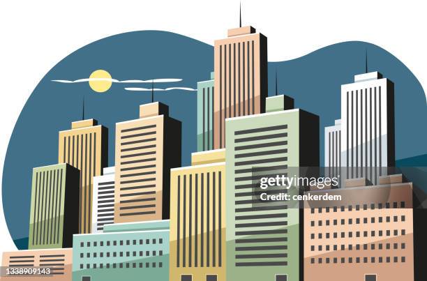 city view - hometown stock illustrations