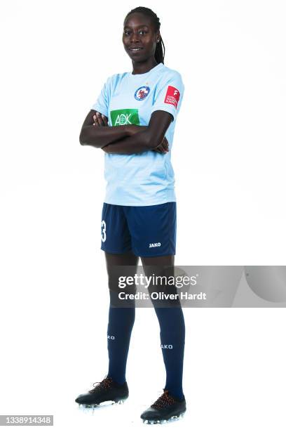 Teninsoun Sissoko of 1. FFC Turbine Potsdam poses during the 1. FFC Turbine Potsdam team presentation on September 06, 2021 at...