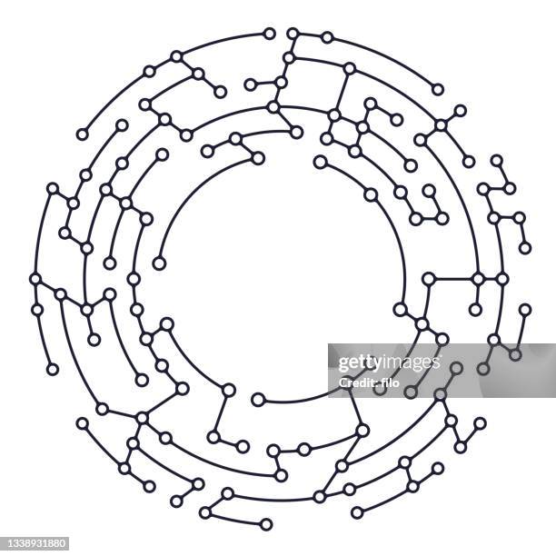 stockillustraties, clipart, cartoons en iconen met modern digital circuit circle background design element - sterrenbeeld