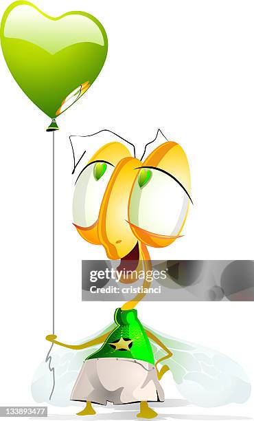 bee - silver balloons stock illustrations