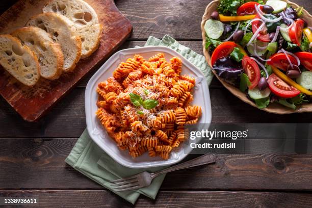 vodka sauce - parmesan cheese overhead stock pictures, royalty-free photos & images