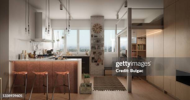 small home interior - small stock pictures, royalty-free photos & images