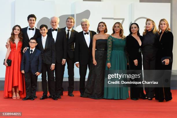 Marzia Onorato, Salvatore Battista, Eduardo Scarpetta, Alessandro Manna, Toni Servillo, Nicola Giuliano, director Mario Martone, Antonia Truppo, a...