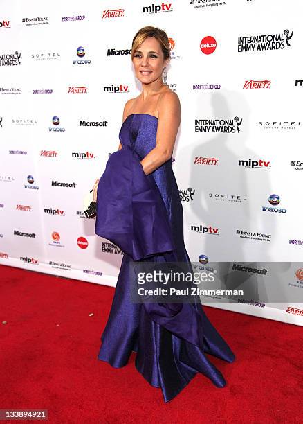 Adriana Esteves attends the 39th International Emmy Awards at the Mercury Ballroom at the New York Hilton on November 21, 2011 in New York City.