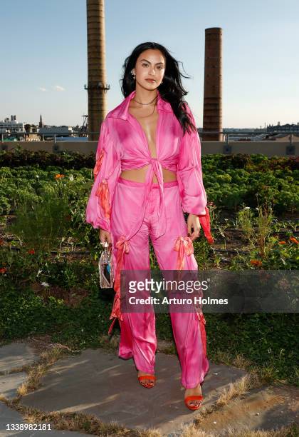 Camila Mendes attends the Collina Strada SS2022 fashion show during New York Fashion Week at Brooklyn Grange on September 07, 2021 in New York City.