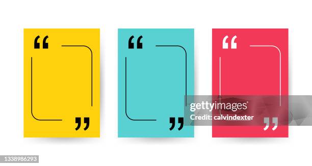 ilustraciones, imágenes clip art, dibujos animados e iconos de stock de conjunto de fondos de cotización - comillas signo de puntuación