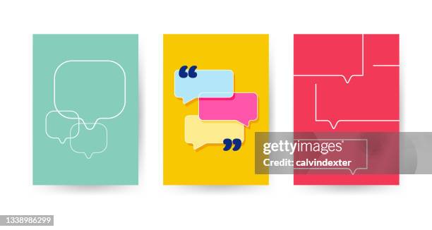 illustrazioni stock, clip art, cartoni animati e icone di tendenza di set di sfondi delle citazioni - citazione