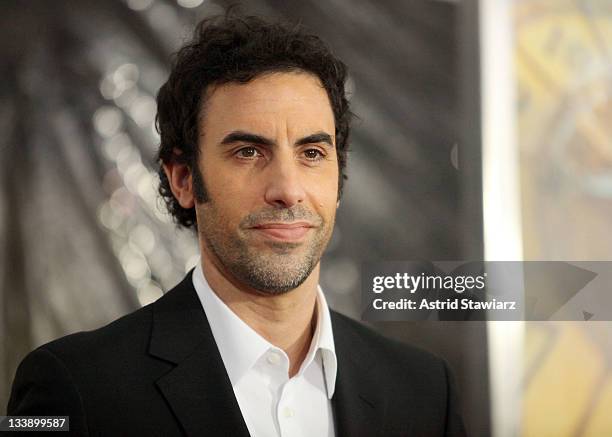 Sacha Baron Cohen attends the "Hugo" premiere at the Ziegfeld Theatre on November 21, 2011 in New York City.