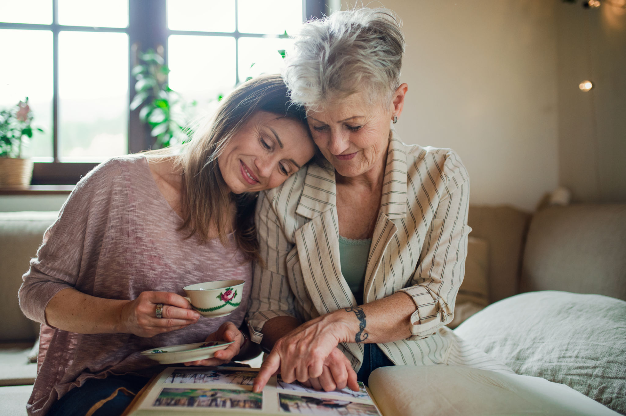 elderly person photo album