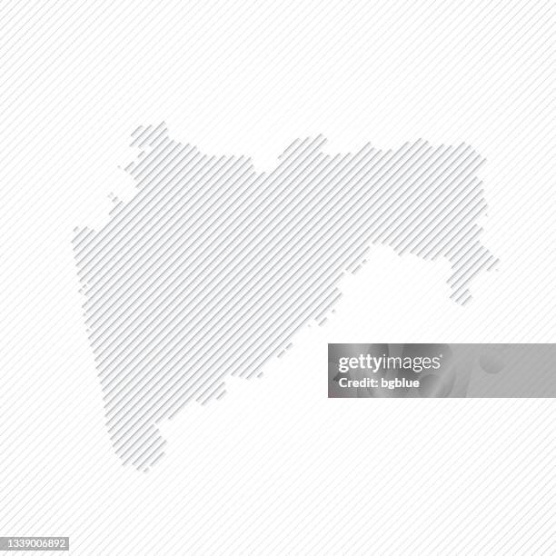 maharashtra map designed with lines on white background - maharashtra background stock illustrations