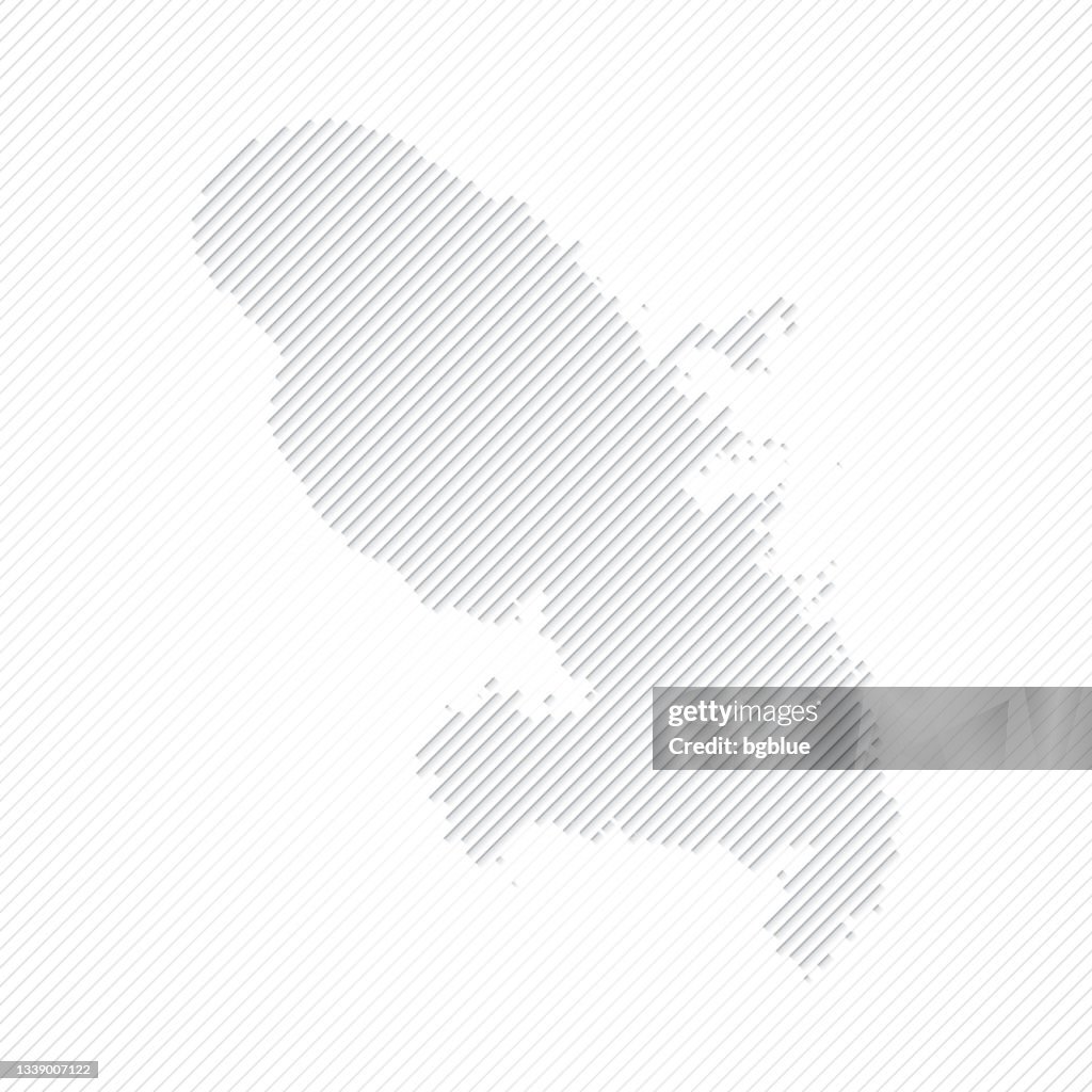 Martinique map designed with lines on white background