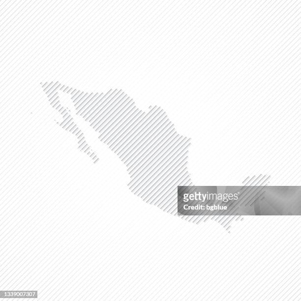 mexico map designed with lines on white background - mexico city map stock illustrations